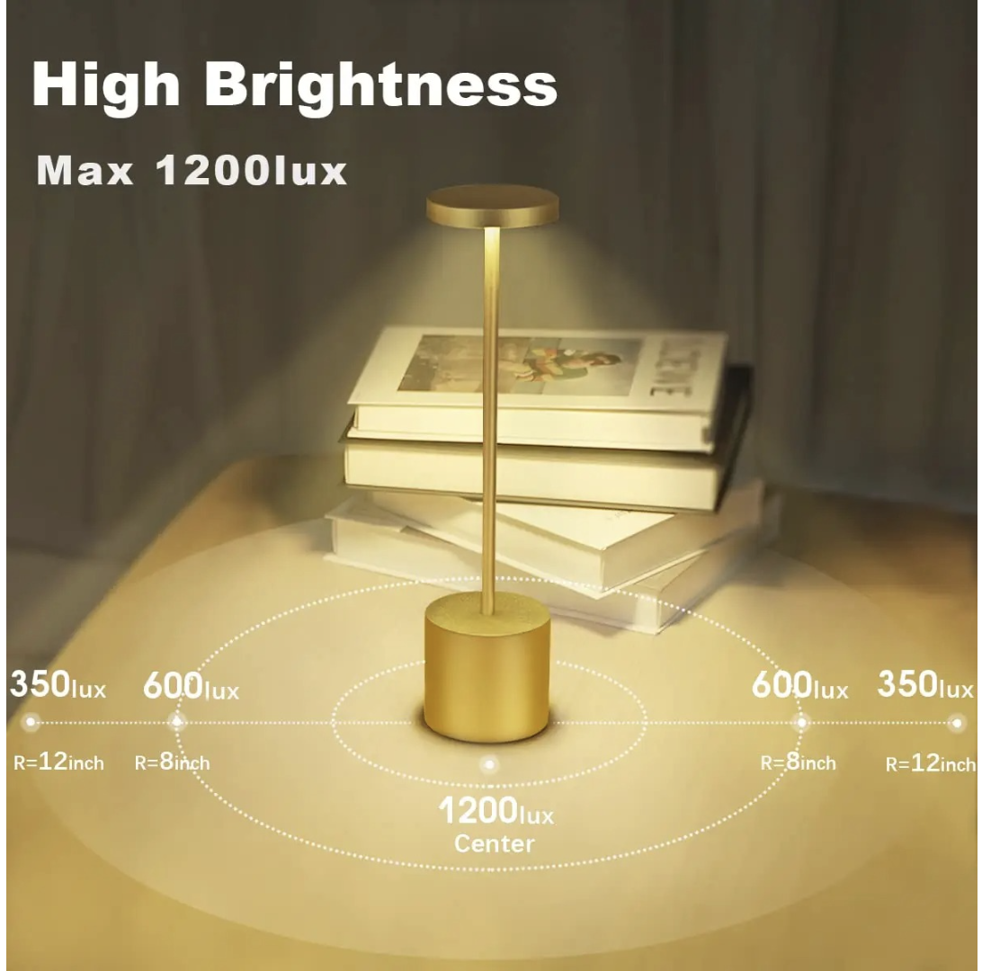 LuminTouch - Cordless Metal Lamp With Touch Control