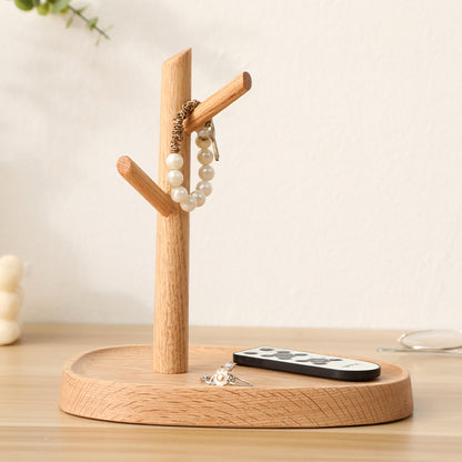 Bijoux Nook -  Wood Key & Jewelry Holder