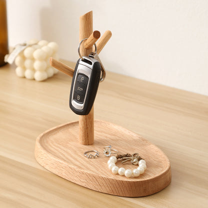 Bijoux Nook -  Wood Key & Jewelry Holder