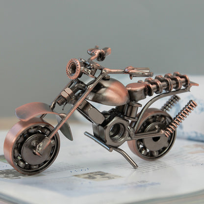 Coppery Steed - Handmade Metal Motorcycle Sculpture