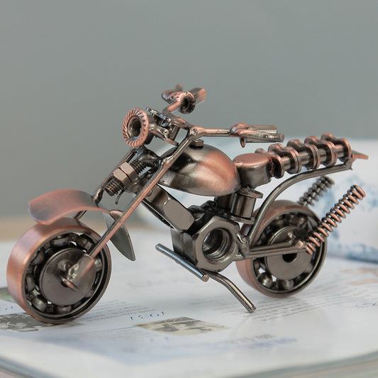 Coppery Steed - Handmade Metal Motorcycle Sculpture